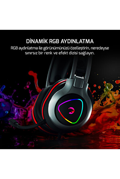 GamePower Ranger Siyah 7.1 Surround RGB Gaming Kulaklık