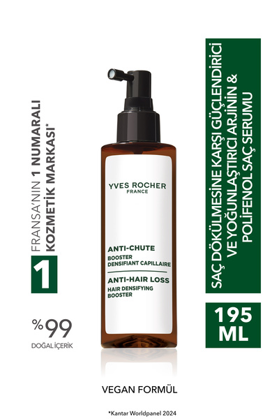 Yves Rocher Thickener Arginine Polyphenol Hair Serum-Anti-Hair Loss/Anti-Chute-Vegan-195Ml