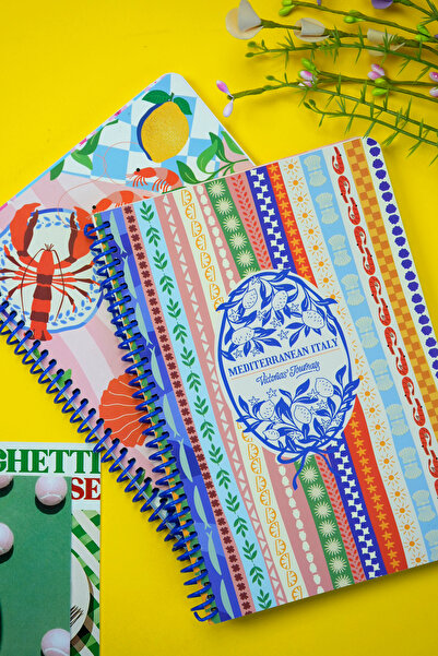 Victoria's Journals A5 Spiral School Notebook Set of 2 – Lined, Soft Touch Cover