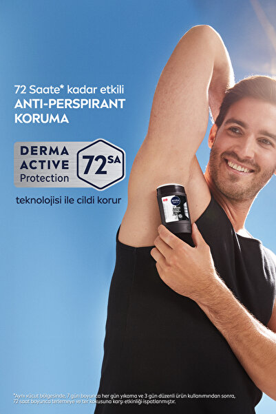 NIVEA MEN Erkek Stick Deodorant Black&White İnvisible Orginal,72 Saat Anti Perspirant Koruma,Leke Karşıtı
