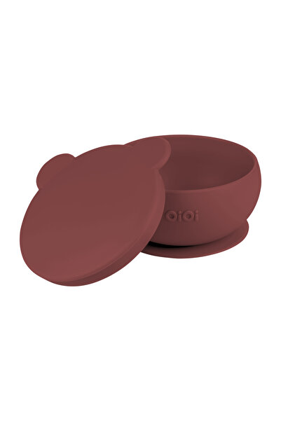 OiOi Vakum Tabanlı Silikon Kapaklı Kase - Velvet Rose