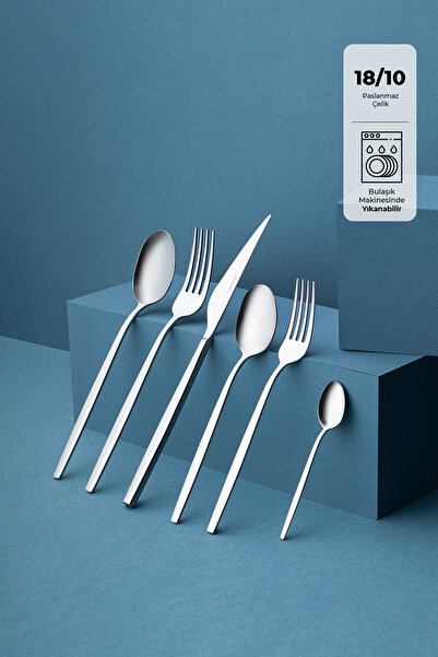 Emsan Evelyn 72 Parça 12 Kişilik Çatal Kaşık Bıçak Takımı Lüks Kutulu