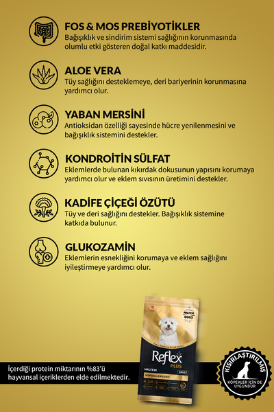 Reflex Plus Maltese Hipoalerjenik Yetişkin Köpek Maması 2 Kg