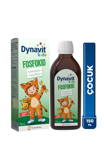 Dynavit Kids Fosfokid Şurup 150 mL – Çocuk için Fosfotidilserin, Fosfotidilkolin, Rodiola, Taurin- Odaklanma