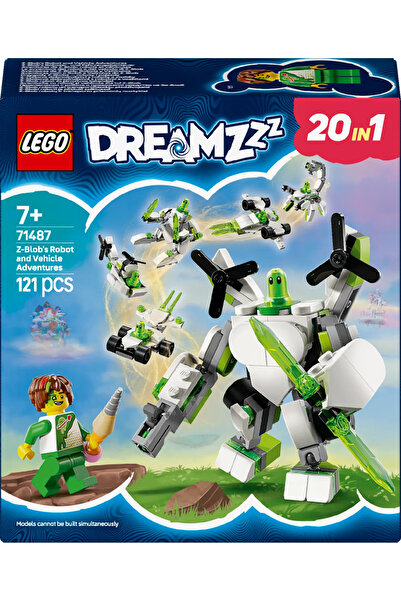 LEGO ® DREAMZzz™ Z-Blob'un Robot ve Araç Maceraları 71487 - 7+ Yaratıcı Oyuncak Yapım Seti (121Pr)
