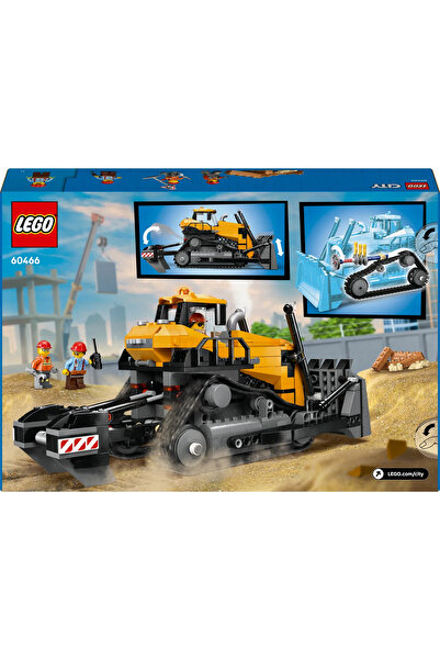 LEGO ®   City Yellow Bulldozer 60466 - Creative Toy Building Set for Kids 8+ (682P)
