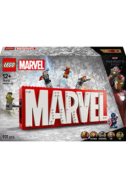 LEGO ® Marvel: MARVEL Logosu ve Minifigürleri 76313 - 12+ Çocuklar için Oyuncak Yapım Seti (931P)