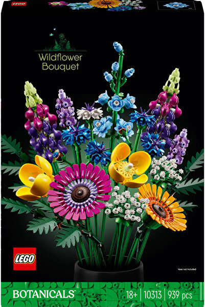 LEGO ® Botanicals Kır Çiçekleri Buketi 10313 - Yetişkinler için Koleksiyonluk Model Yapım Seti (939P)