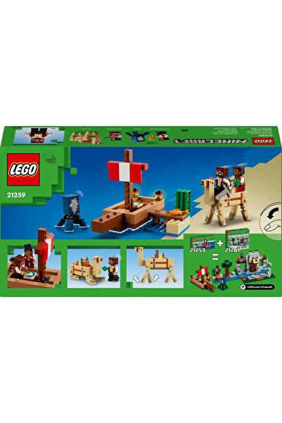 LEGO ® Minecraft® Korsan Gemisi Yolculuğu 21259 - 8+ Yaratıcı Oyuncak Yapım Seti (166Parça)