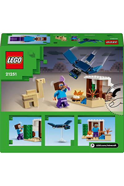 LEGO ® Minecraft® Steve'in Çöl Keşfi 21251 - 6+ Çocuklar için Yaratıcı Oyuncak Yapım Seti (75P)