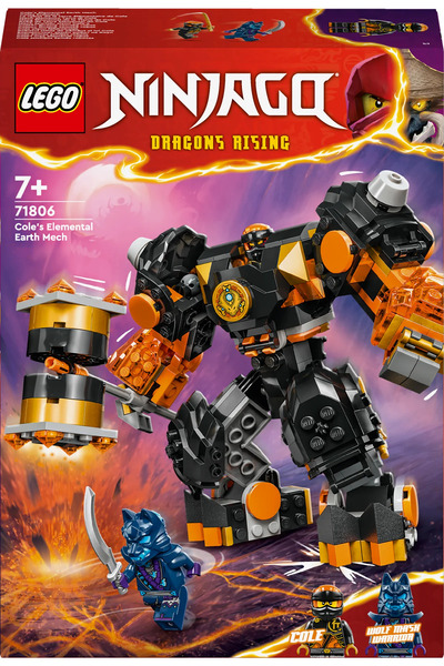 LEGO ® NINJAGO Cole’un Toprak Elementi Robotu 71806 - 7+ Çocuklar için Yaratıcı Oyuncak Yapım Seti (235P)
