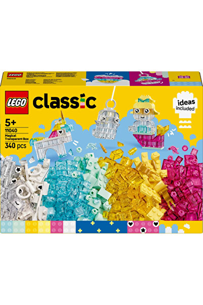 LEGO ® Classic Sihirli Saydam Kutu 11040 - 5+ Çocuklar için Yaratıcı Oyuncak Yapım Seti (340 P)