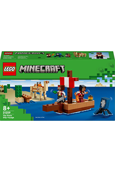 LEGO ® Minecraft® Korsan Gemisi Yolculuğu 21259 - 8+ Yaratıcı Oyuncak Yapım Seti (166Parça)