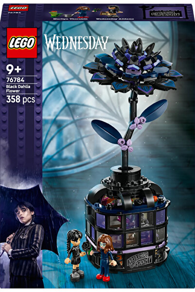 LEGO ® Wednesday Siyah Yıldız Çiçeği 76784 - 9+ Çocuklar için Çiçek Modeli Yapım Seti (358P)