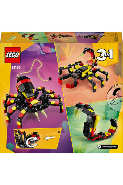 LEGO ® Creator 3’ü 1 Arada Vahşi Hayvanlar: Şaşırtıcı Örümcek 31159 - 7+ Oyuncak Yapım Seti (153P)