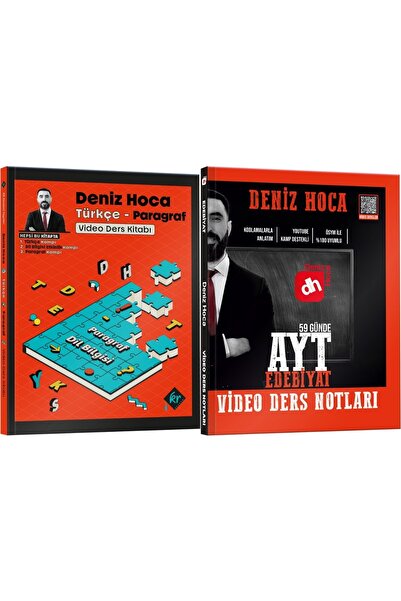 KR Akademi Yayınları Deniz Hoca Tüm Sınavlar İçin Türkçe ve 59 Günde AYT Edeb...