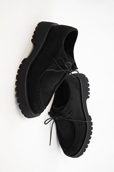 SOHO Damen-Loafer aus schwarzem Wildleder 20901