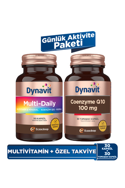 Dynavit Multi-Daily 30 Kapsül & Coenzyme Q10 100 mg 30 Yumuşak Kapsül - Günlük Aktivite Paketi