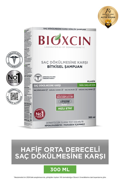 Bioxcin Klasik Yağlı Saçlar Için Şampuan 300 Ml - Genesis Saç Dökülmesi Şampuanı Yağlı Saç