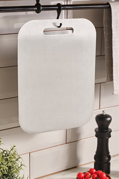 Karaca 304 Paslanmaz Çelik Kesme Tahtası Inox 26 x 34 cm