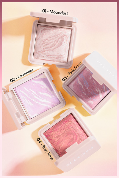 NOTE Marble Baked Blusher Fırınlanmış Allık & Aydınlatıcı - 02 Lavender