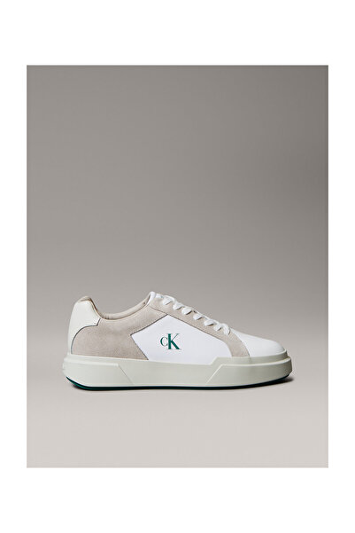 Calvin Klein Jeans Chunky Cupsole Schnürschuh aus Leder-Mix