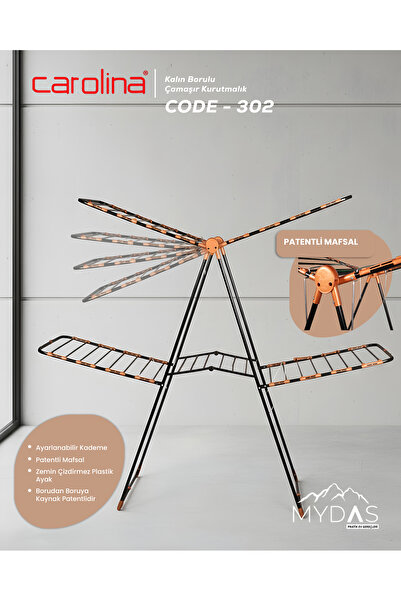 CAROLİNA 302 Çift Katlı Kalın Borulu Çamaşır Kurutmalık