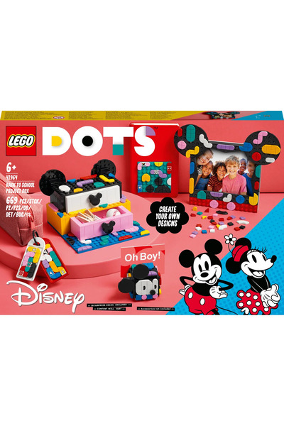 LEGO Dots 41964 Mickey Mouse and Minnie Mouse Back-to-School Project Box