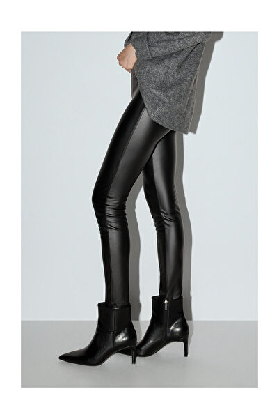 LEFTIES Γυναικείες κολάν με εφέ δέρματος