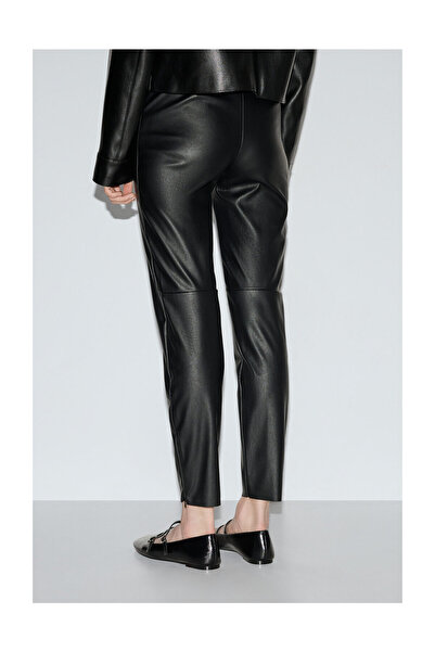 LEFTIES Dámské legíny s koženým efektem