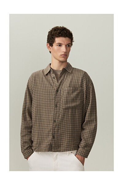 LEFTIES Férfi koptatott hatású kockás ing