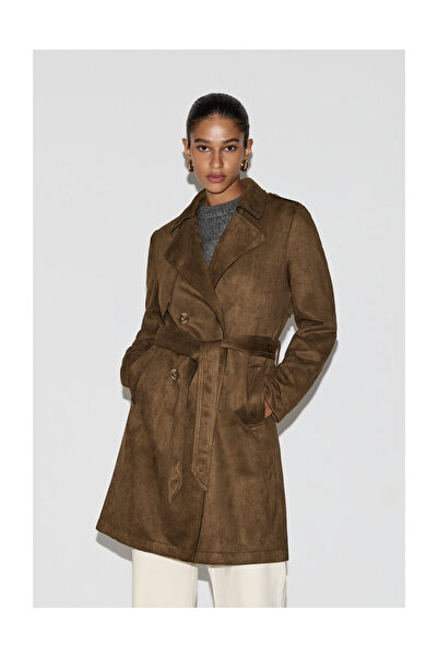 LEFTIES Női művelúr trench kabát