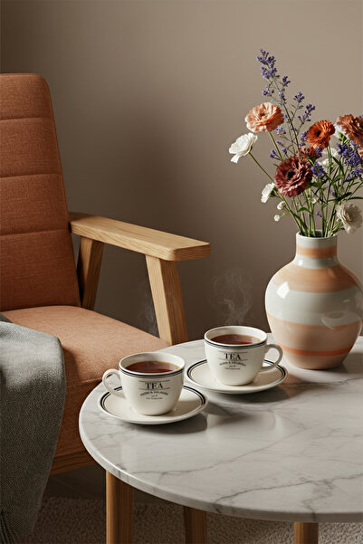 TRENDYOLMİLLA HOME طقم فناجين شاي منقوشة صغيرة مكون من قطعتين TPHAW26CFN00000 220CC