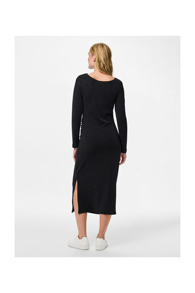 PIECES Pcjina Ls Boatneck Midi Dress Jrs Pwp Bc