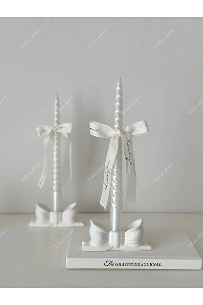 bliss store Pinterest 2li Fiyonk Şamdan, Mumluk, Kurdele Şamdan one size