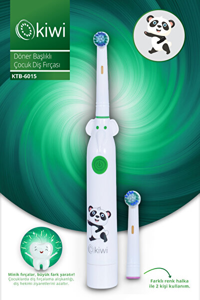 Kiwi Yeni Nesil Ktb 6015 Pilli Çocuk Diş Fırçası U2 Beyaz