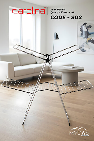 CAROLİNA Siyah 303 Telli Iki Katlı Çamaşır Kurutmalık