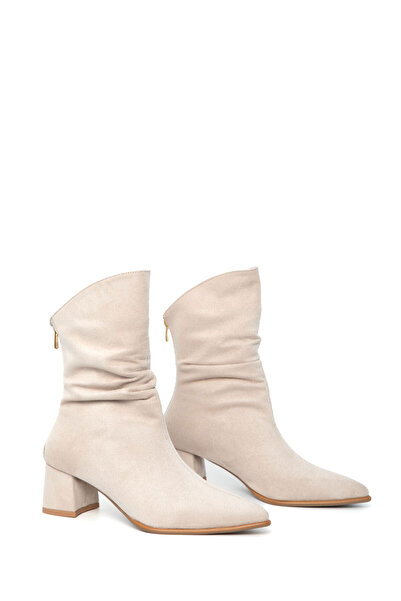 SOHO Semišové dámské boty - Nude, Model 19806