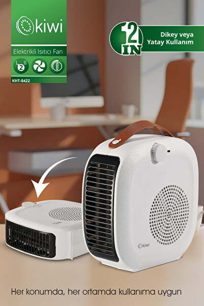Kiwi KHT-8422 Elektrikli Isıtıcı Fan | 2 Kademeli Isıtma & Serin Hava Özelliği