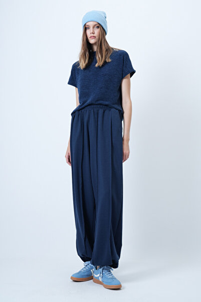 Trend Alaçatı Stili Women's Indigo Stitch Detailed Jogger Pants with Elasticated Legs Alc-X14664