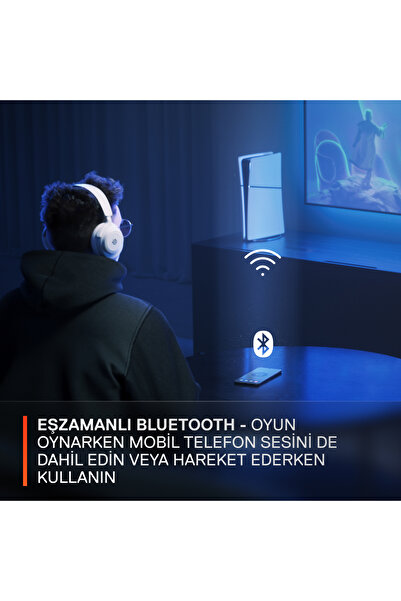 SteelSeries Arctis Nova 7P Mikrofonlu Beyaz Kablosuz SSH61561 Gaming (Oyuncu) Kulaklık