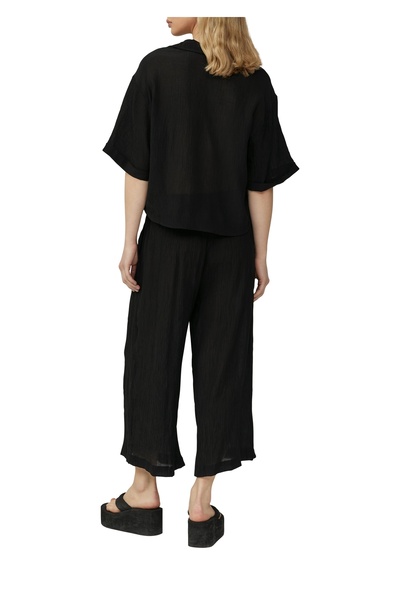 QS by s.Oliver Δομημένη μπλούζα oversize, κουμπιά, πλύσιμο ρούχων, μείγμα βισκόζης, ελαφρύ, casual, θηλυκό