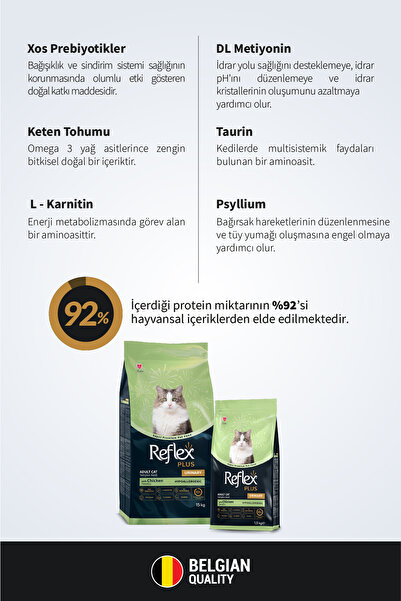 Reflex Plus Urinary Tavuklu Üriner Sistem Destekleyici Yetişkin Kedi Maması 15 Kg