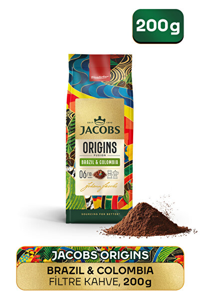 Jacobs Origins Brazil & Colombia Filtre Kahve 200gr