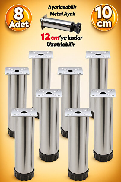Badem10 Dolap Ayarlanabilir Mobilya Kanepe Baza Koltuk Metal Destek Yükseltic...