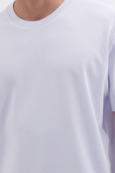 Tudors Unisex Relax Fit Comfortable Cut 100% Cotton Soft Texture Basic Crew Neck White T-Shirt