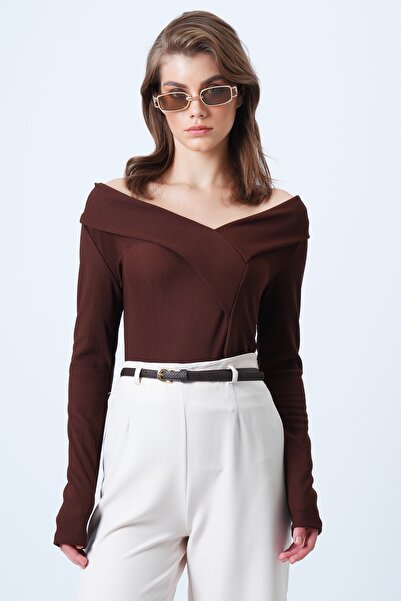 Trend Alaçatı Stili Жіноча блузка з широким коміром Ottoban ALC-X14342