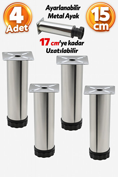 Badem10 Ayarlanabilir Mobilya Kanepe Baza Koltuk Metal Destek Yükseltici Ayağ...