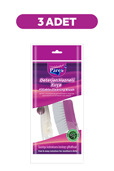 Parex Deterjan Hazneli Temizlik Fırçası Üçlü Set