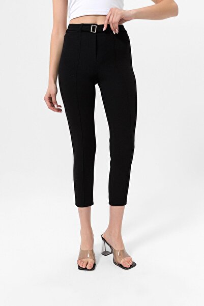 ŞİMAL Kadın Çimalı Toka Detaylı Dar Paça Kumaş Pantolon 250201 -